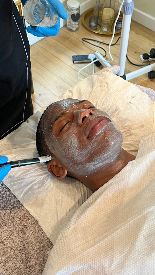 Male client facial