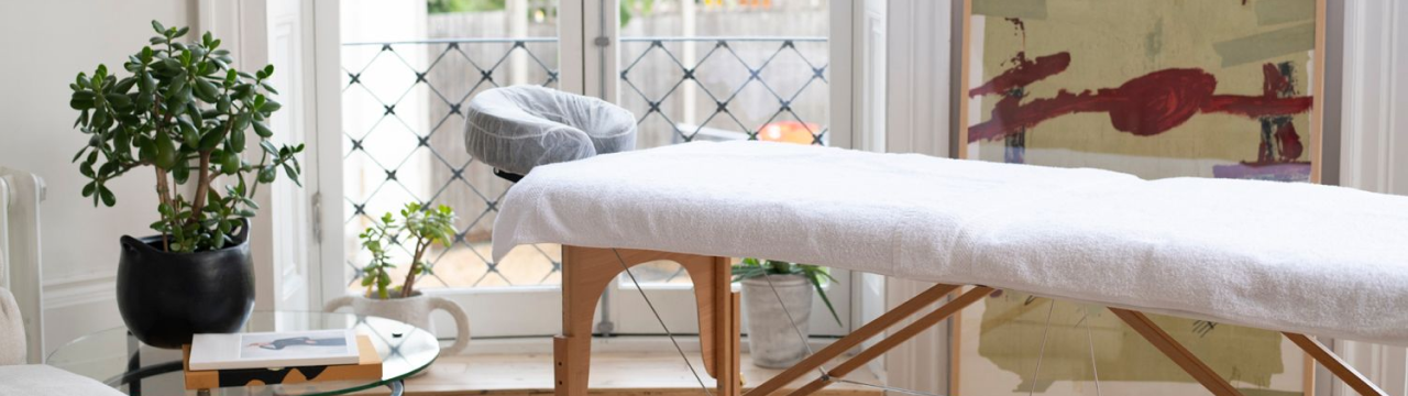 Portable massage table for at-home treatment