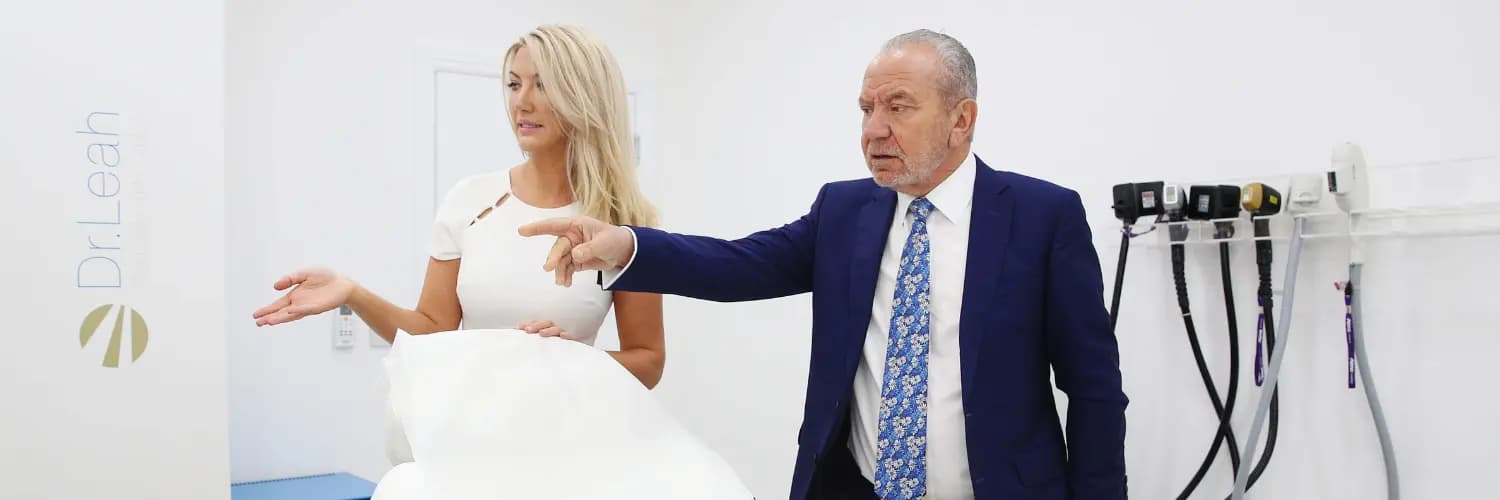 Dr Leah and Sir Alan Sugar at the Dr Leah Clinic