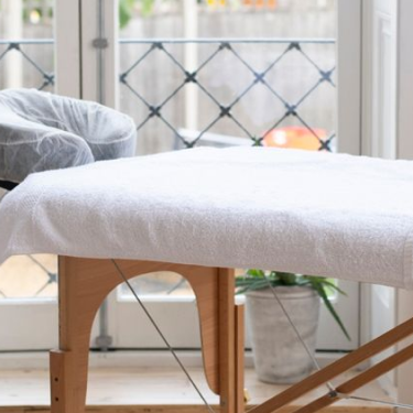 Portable massage table for at-home treatments